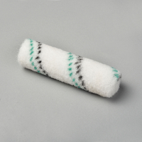 4 Inch Polyester Chemical Fiber Thread 12mm Length Green And Black Double Stripes Paint Roller Cover