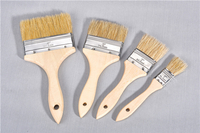 3 Inch Brown Pure Bristle Save Paint Wooden Handle Steel Ferrule Paint Brush